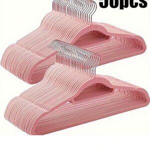 Set of Pink Velvet Hangers